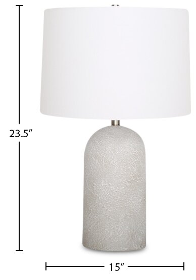 Lampe de table Hazel de Kort & Co. de 23,5 po en céramique grise