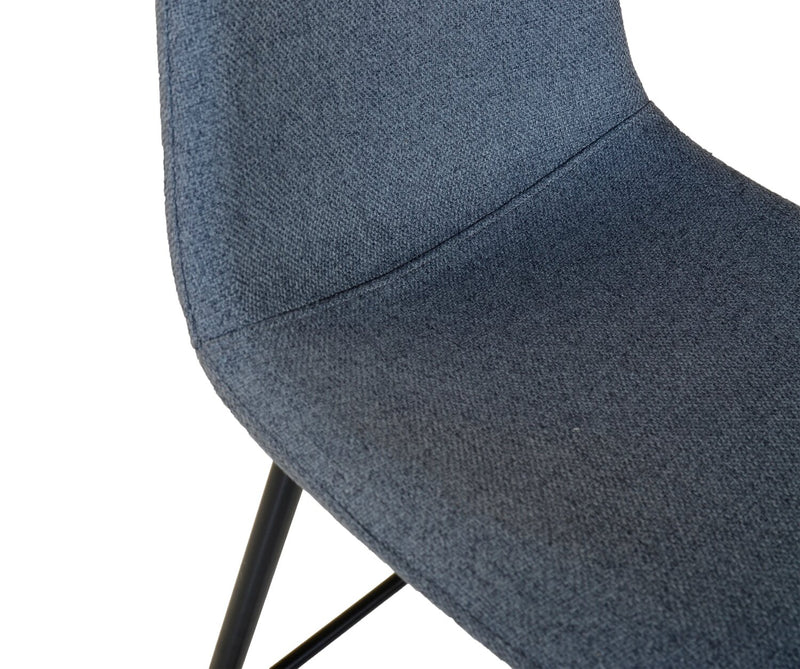 Tabouret Jax de hauteur comptoir de 26 po (H) en tissu de polyester et en métal - anthracite