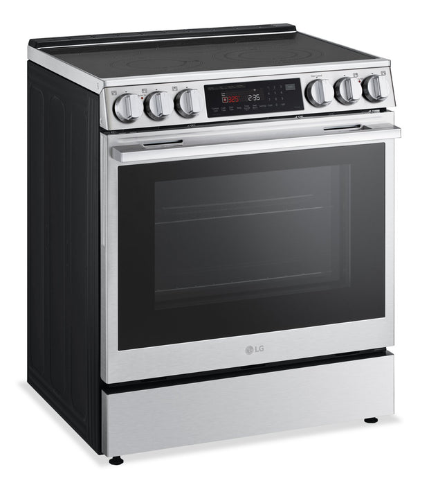 Cuisinière intelligente électrique LG de 6,3 pi³ avec friture à air - acier inoxydable résistant aux traces de doigts - LSEL6335XE 