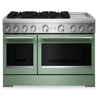 Cuisinière hybride KitchenAid de 6,3 pi³ à 6 brûleurs avec plaque chauffante - cardamome - KFDD948SDC