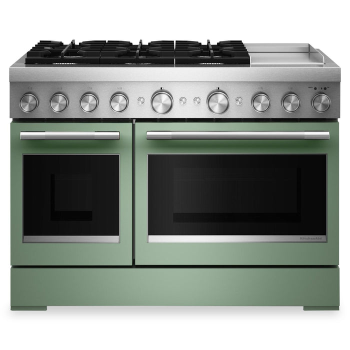 Cuisinière hybride KitchenAid de 6,3 pi³ à 6 brûleurs avec plaque chauffante - cardamome - KFDD948SDC