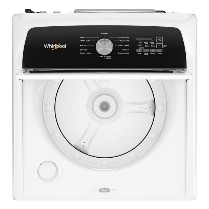Laveuse Whirlpool à chargement par le haut de 5,2 pi3 avec agitateur et robinet intégré - blanche - WTW5025SW