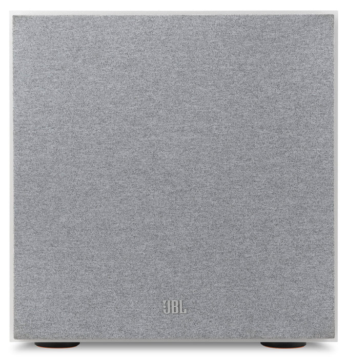 Caisson d’extrêmes graves amplifié de 300 W JBL Stage 200P de 10 po – blanc (JBL200PWHTAM)