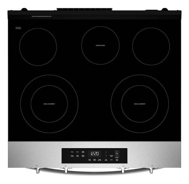 Cuisinière intelligente électrique Whirlpool de 5,3 pi3 et de 30 po avec mode sans préchauffage - acier inoxydable - YWSES3330TS