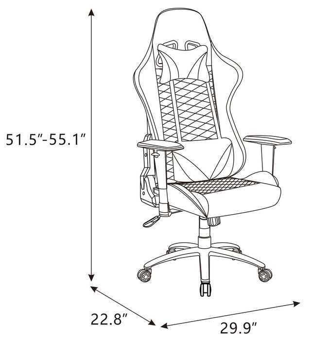 Fauteuil de jeu ergonomique Falcon de 30 po avec haut-parleurs Bluetooth intégrés et éclairage à DEL - noir