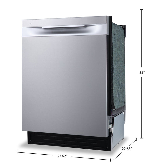 Lave-vaisselle Frigidaire de 24 po et de 49 dBA avec commandes sur le dessus et technologie DishSenseMC - acier inoxydable - FDHP4336AS