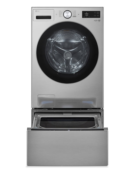 Laveuse à la vapeur intelligente haute efficacité LG à chargement frontal de 5,8 pi3 - acier graphite - WM5800HVA