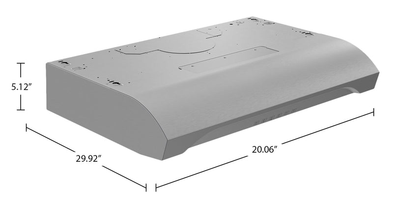 Hotte de cuisinière sous l'armoire Broan de série ALT4 de 30 po - acier inoxydable - ALT4306SS