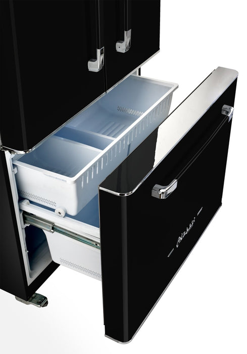 Réfrigérateur Classic Rétro par Unique de 36 po et de 21,4 pi3 de profondeur comptoir - noir minuit - UGP-595L B AC