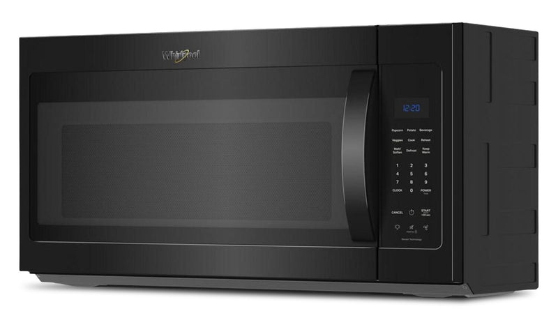 Four à micro-ondes à hotte intégrée Whirlpool de 1,9 pi³ avec cuisson par capteur - noir - YWMMS3230SB
