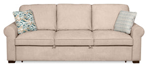 Sofa-lit Haven de Scott Living de 96 po en tissu de chenille avec pattes en bois - taupe