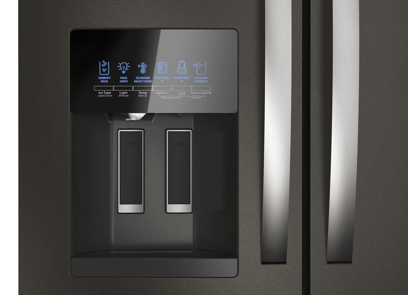 Réfrigérateur Whirlpool de 36 po et de 24,5 pi³ à portes françaises - acier inoxydable noir - WRMF3636RV