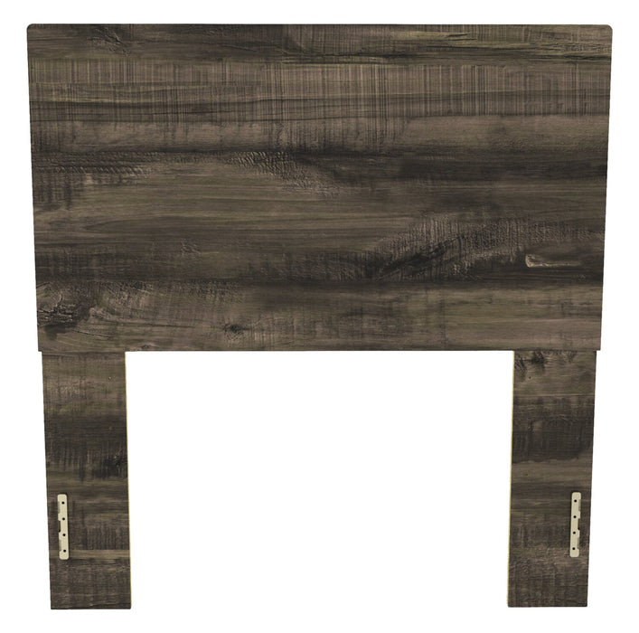 Lit à panneaux Riley avec tête de lit et cadre de lit pour enfants, fabriqué au Canada, gris - format lit simple