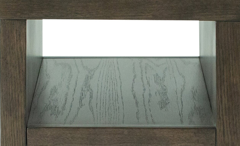 Table de fauteuil moderne Hatfield de 18 po en bois massif - brun champêtre