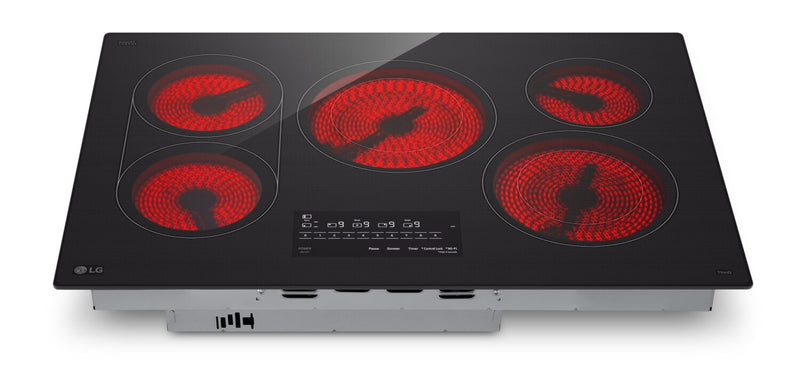 Surface de cuisson électrique LG de 30 po à 5 éléments avec élément UltraHeatMC de 3 200 W - noire - CBEW3017BE