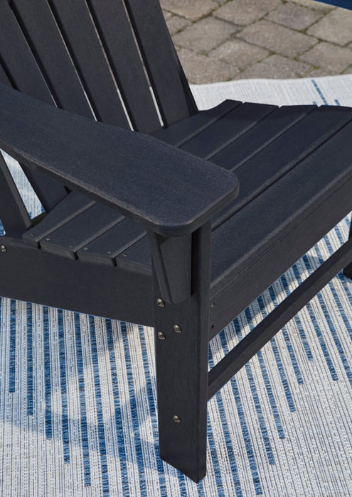 Chaise Adirondack Bask pour la terrasse à l’extérieur, plastique haute densité, résistant aux rayons UV et aux intempéries - noire
