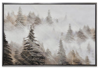  Peinture acrylique encadrée « Tree Line » - 31,5 po x 47,5 po