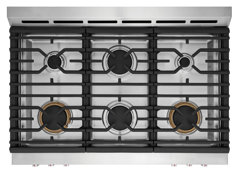 Cuisinière à gaz Frigidaire Gallery de 36 po et de 4,6 pi3 à six brûleurs avec friture à air - acier inoxydable - GCFG3661AF