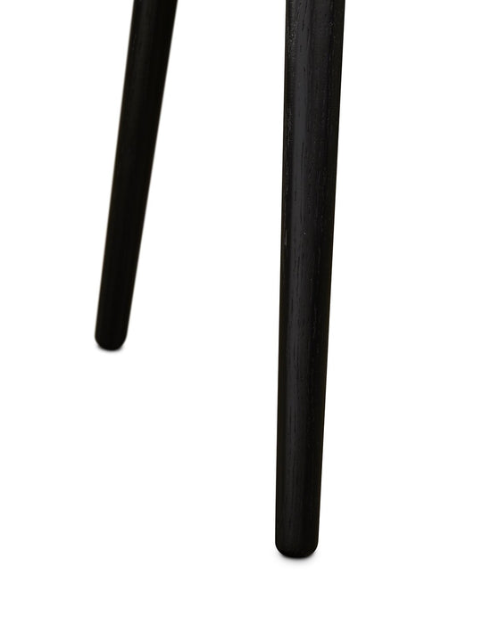 Table de bout ronde moderne Viola de 20 po - frêne noir 