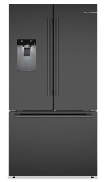 Réfrigérateur Bosch de 21,6 pi³ à portes françaises à congélateur inférieur - Acier inoxydable noir - B36CD52SNB