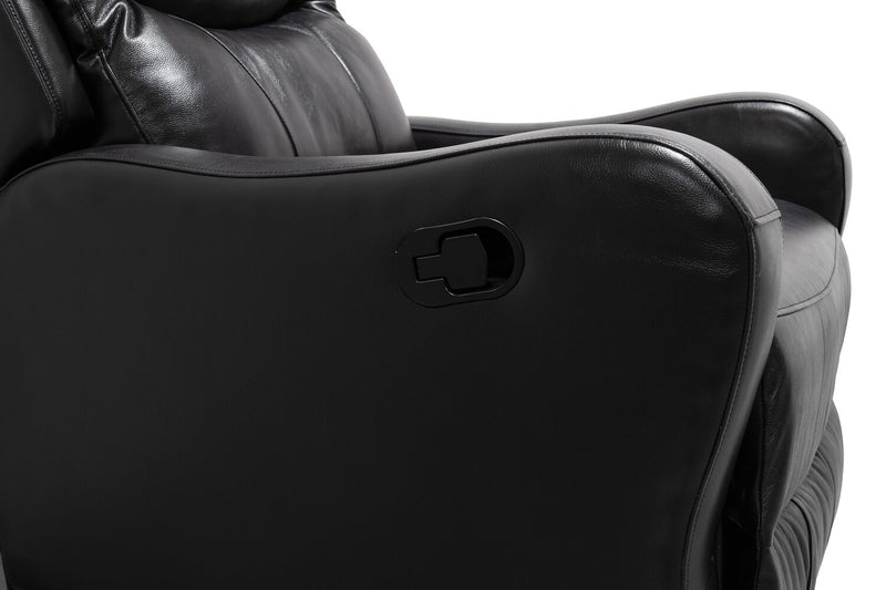 Fauteuil coulissant et inclinable Ellis 32 po de en similicuir - noir