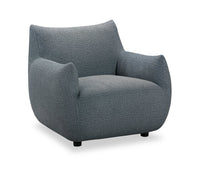  Fauteuil d’appoint Luna 35,4 po en tissu - gris