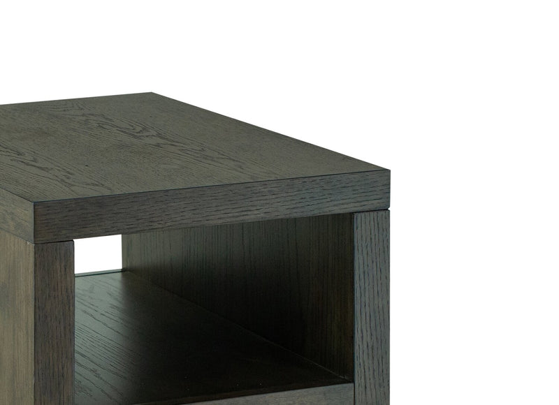 Table de fauteuil moderne Hatfield de 18 po en bois massif - brun champêtre