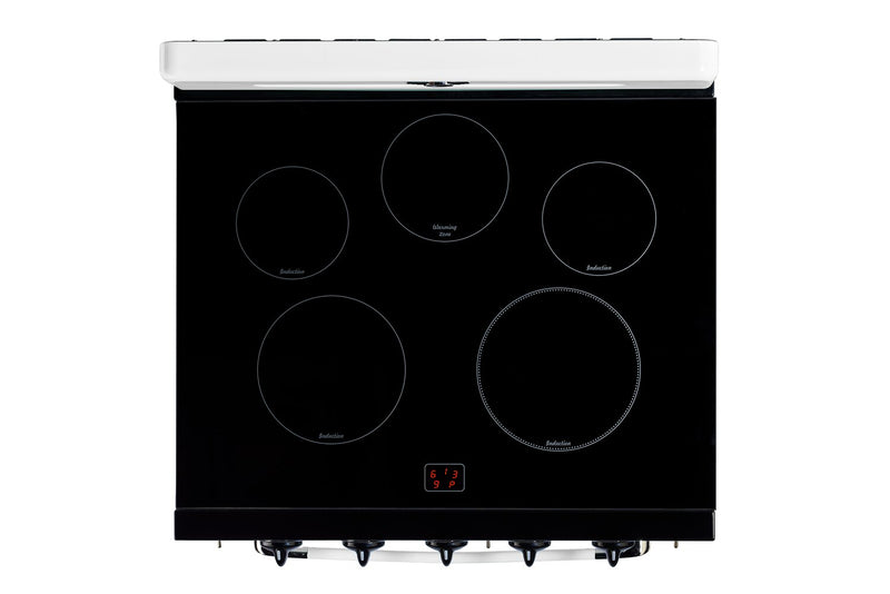 Cuisinière à induction Classic Rétro par Unique de 30 po et de 3,9 pi3 - blanc guimauve - UNQ-30CR IC W 