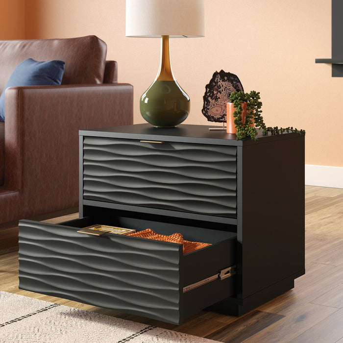 Moderne Reese de 24 po à 2 tiroirs - noir