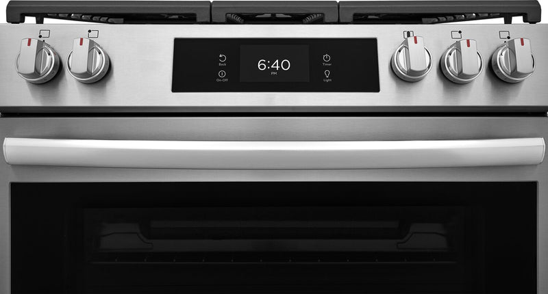 Cuisinière à gaz Frigidaire Gallery de 6 pi³ avec pizza cuite sur pierre - acier inoxydable Smudge-ProofMD - GCFG3070BF