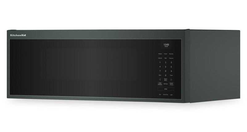 Four à micro-ondes à hotte intégrée intelligent à profil bas KitchenAid de 1,1 pi3 - genièvre - YKMML550RJP