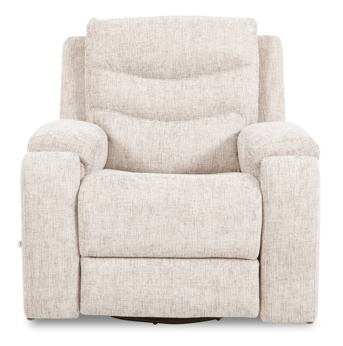 Fauteuil coulissant inclinable Hudson de 40 po en tissu de chenille avec 2 porte-gobelets - taupe