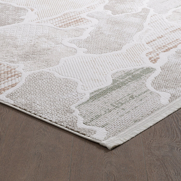 Carpette Cove multicolore à motif de vagues - 5 pi 3 po x 7 pi 7 po