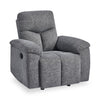 Fauteuil à inclinaison manuelle Blake de 38,58 po en tissu de chenille - gris 