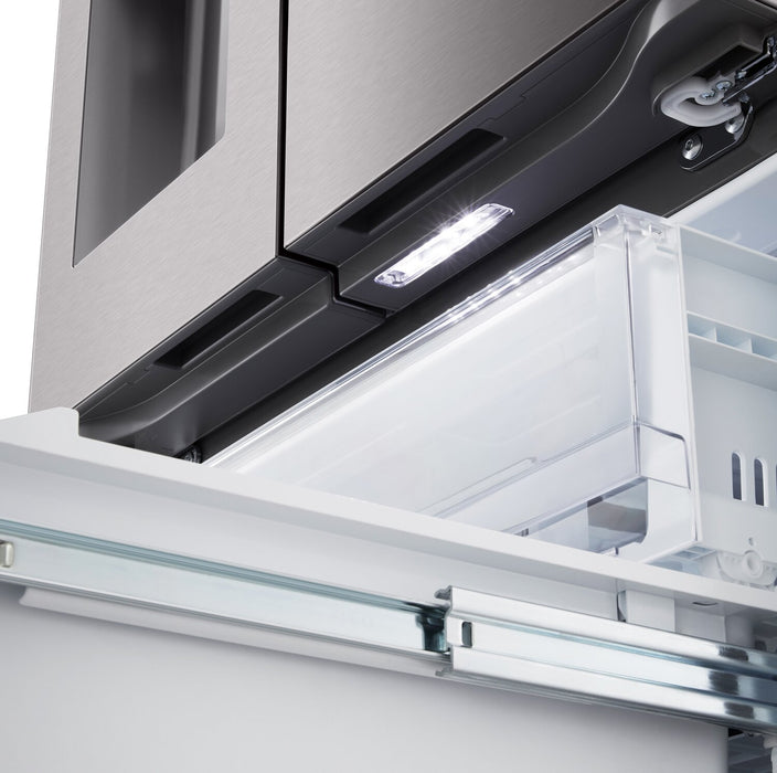 Réfrigérateur LG de 33 po et de 25 pi³ à portes françaises avec machine à glaçons double - acier inoxydable noir - LF25S6330D