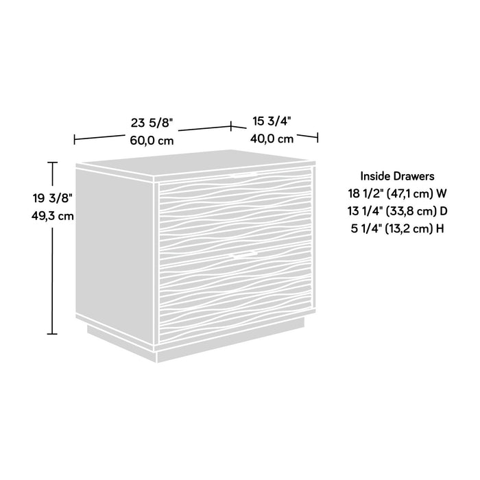 Moderne Reese de 24 po à 2 tiroirs - noir