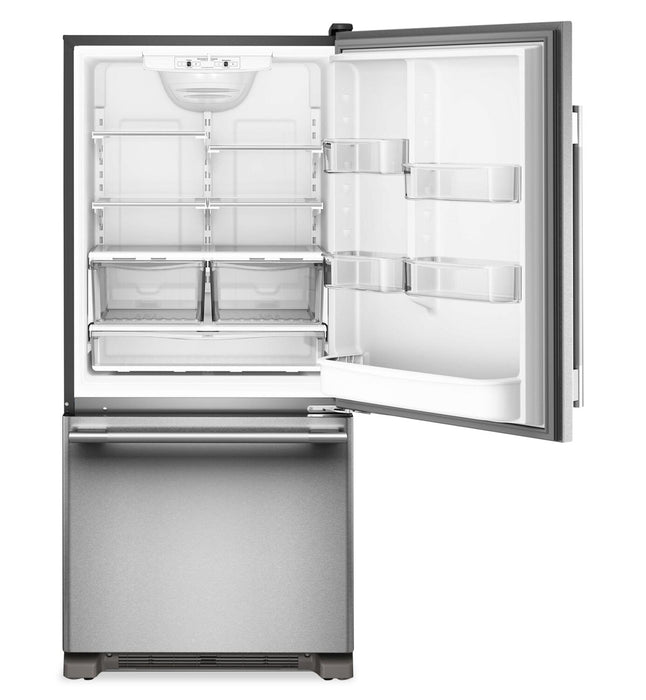 Réfrigérateur KitchenAid de 19 pi³ et de 30 po de profondeur standard à congélateur inférieur - KRBR130SPS