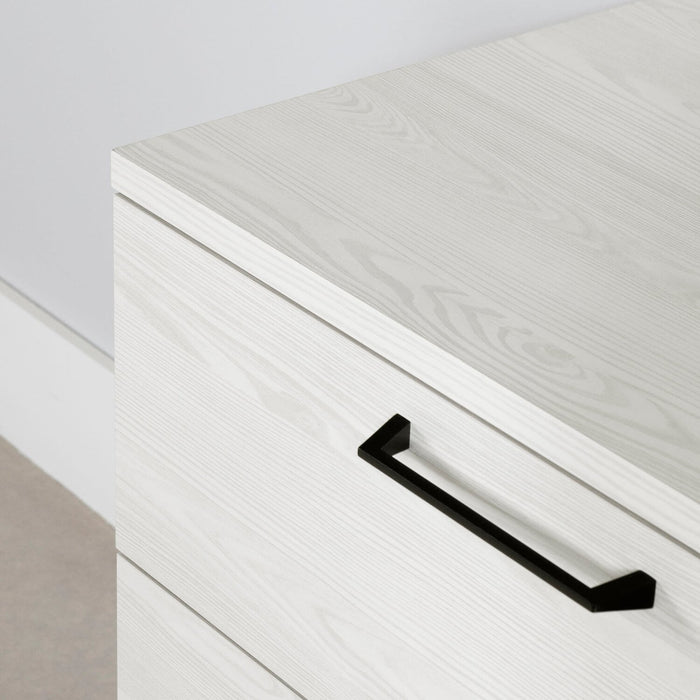 Table de nuit Everley de 19,5 po (L) à 2 tiroirs avec port USB - blanche