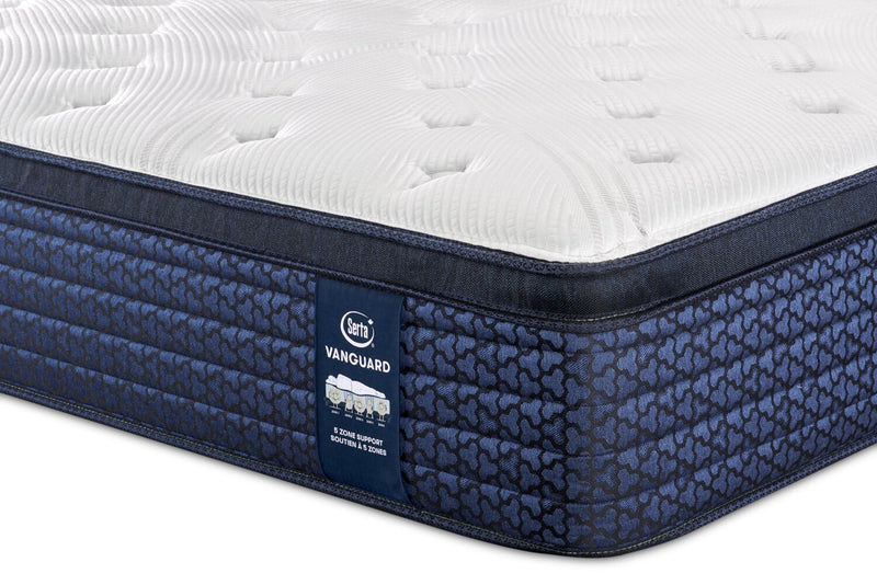 Matelas moyen à Euro-plateau Stonebridge Vanguard de Serta pour très grand lit 