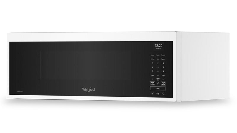 Four à micro-ondes à hotte intégrée intelligent à profil bas Whirlpool de 1,1 pi3 - blanc - YWMML5530RW