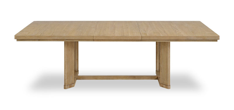 Ensemble de salle à manger Aspen 5 pièces avec table à rallonge, 80 po à 104 po et 4 chaises en tissu - naturel