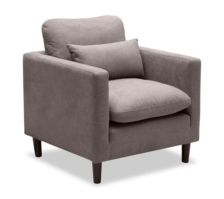 Fauteuil Kortlyn de 33 po en tissu d’apparence lin - gris