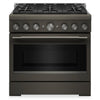 Cuisinière à gaz KitchenAid de 5,1 pi3 et de 36 po avec mode de friture à air sans préchauffage - minerai noir - KFGS936SBE