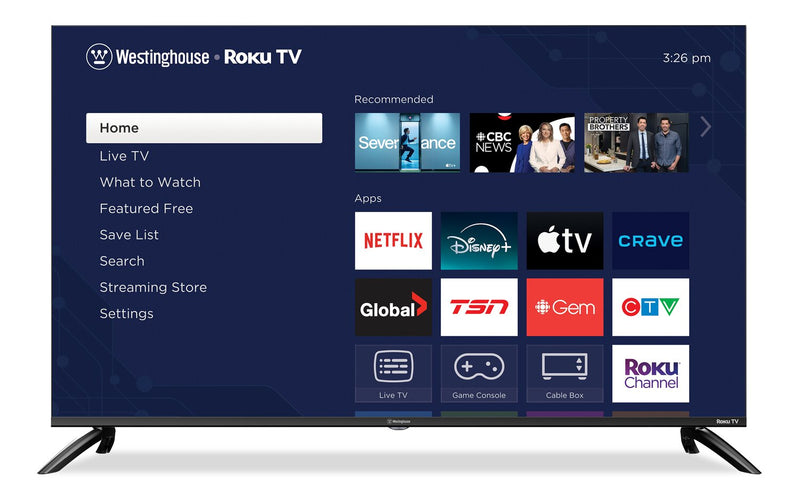 Téléviseur intelligent QLED Westinghouse UHD 4K de 50 po avec Roku TV (WR50QC5500) - modèle 2025