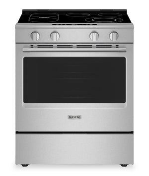 Cuisinière électrique encastrée Maytag de 5,3 pi3 et de 30 po avec friture à air sans préchauffage - acier inoxydable résistant aux traces de doigts - YMSES7030SZ