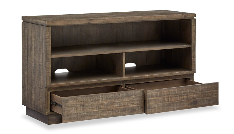 Table de salon rustique Elm de 52 po en pin - brune