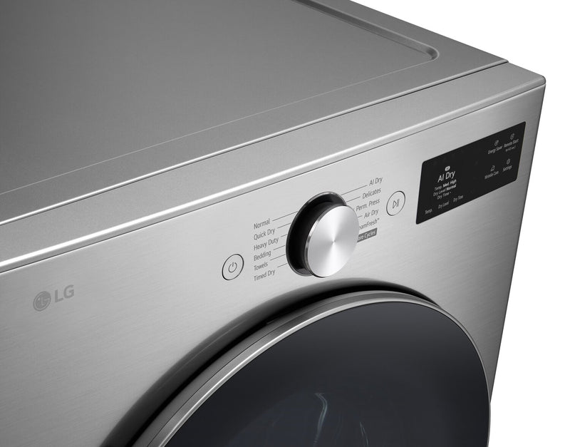 Sécheuse électrique intelligente LG à chargement frontal de 7,4 pi3 avec AI Sensor DryMC - acier graphite -  DLEX5800V