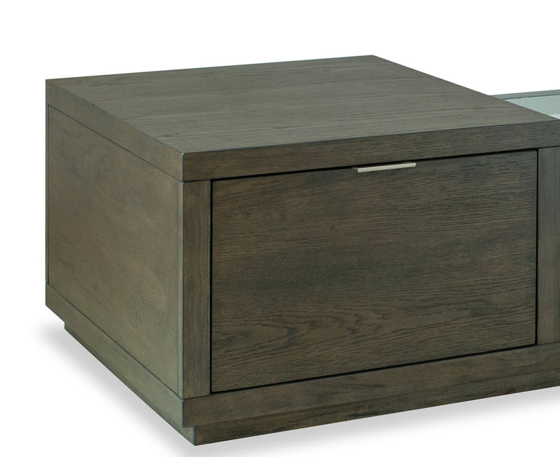 Table à café moderne Hatfield de 52 po en bois massif - brun champêtre