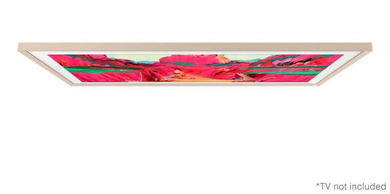 Cadre décoratif personnalisable pour téléviseur The Frame Pro de 85 po de Samsung - sable doré biseauté