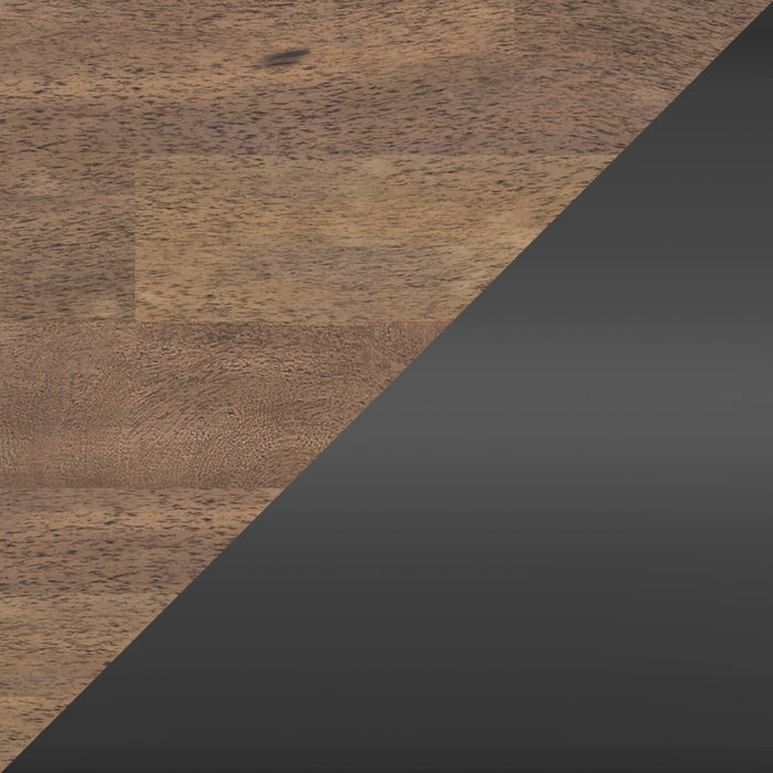 Chaise de salle à manger Raven à dossier en échelle - deux teintes, noir et brun